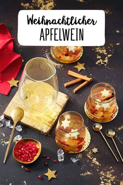 Gläser mit Apfelwein Marmelade mit weihnachtlicher Verzierung