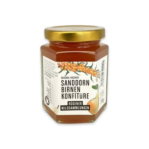 Gläser mit Sanddorn-Konfitüre