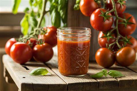 Gläser mit fertiger Tomaten-Ingwer-Marmelade