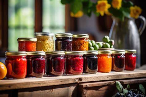 Gläser mit selbstgemachter Klarapfel Marmelade