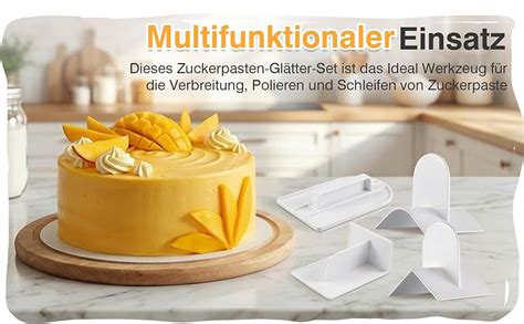 Glätten des Fondants mit Tortenglätter