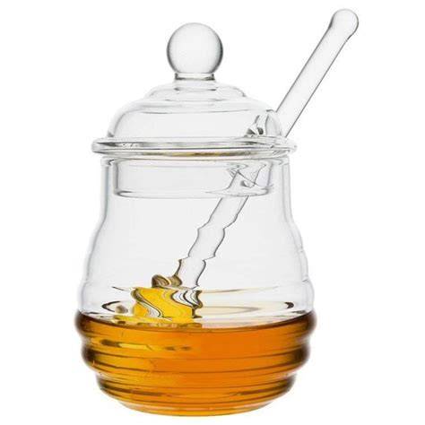 Glas Honig mit Löffel