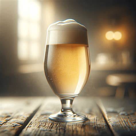 Glas Honigbier mit Bierschaum