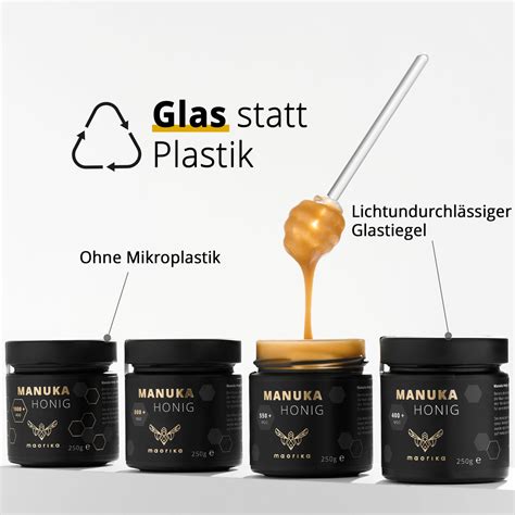 Glas Manuka-Honig mit UMF-Siegel
