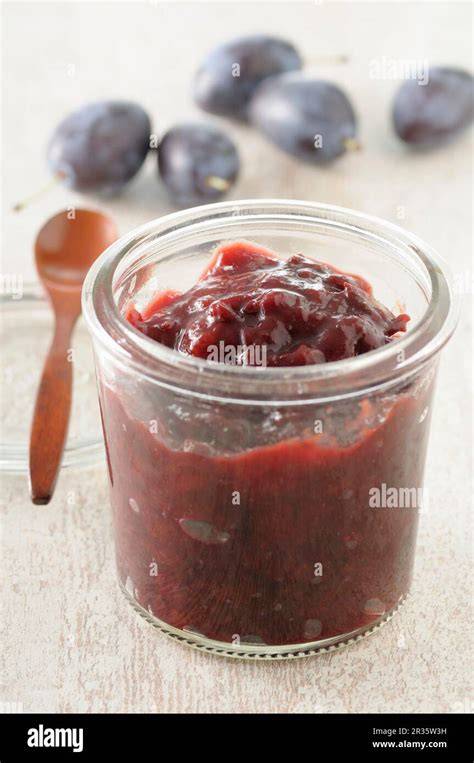 Glas Zwetschgenmarmelade
