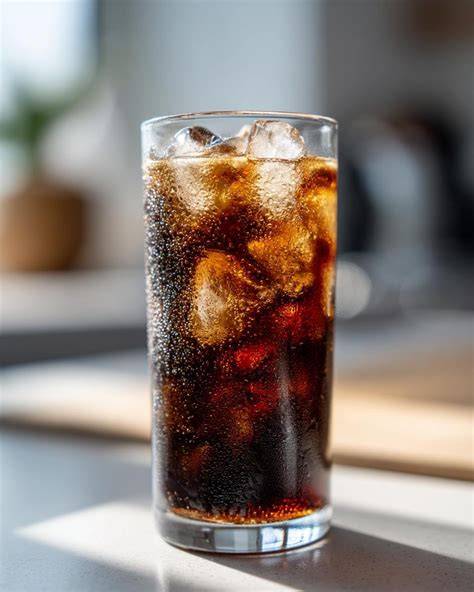 Glas mit Iced Americano und Eiswürfeln