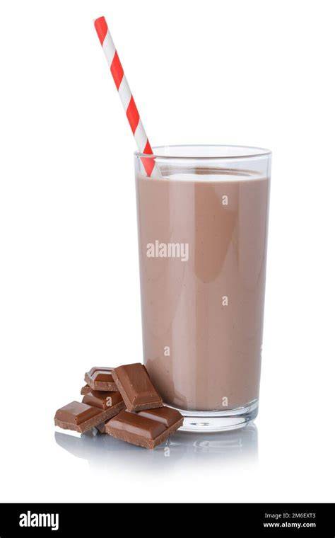 Glas mit Schoko-Shake und Glass-Strohhalm
