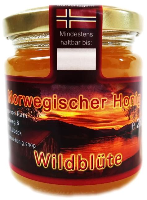 Glas norwegischer Wildblütenhonig Hanse Honig
