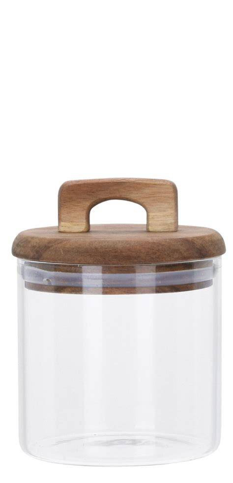 Glas-Zuckerdose mit Holzdeckel - Design und Funktionalität