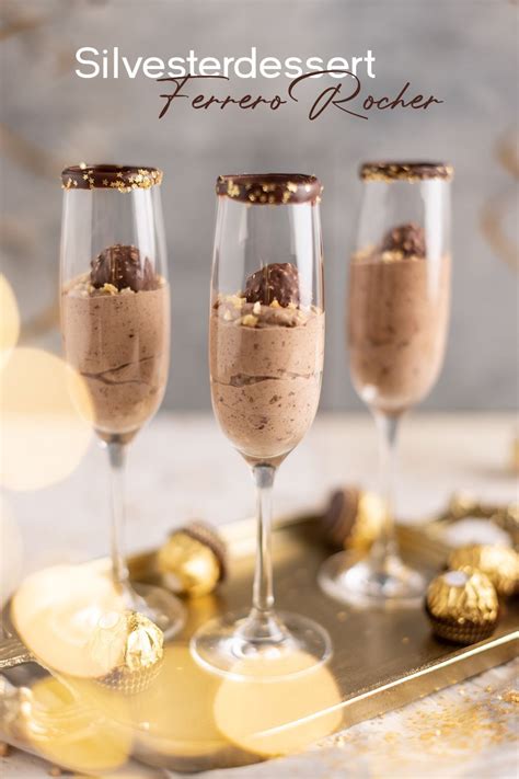 Glasdessert mit Ferrero Rocher - festlich und cremig dekoriert
