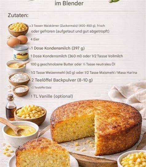 Glutenfreier Maiskuchen - Zutaten und Textur