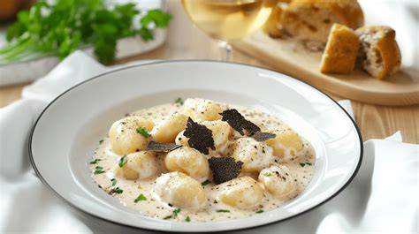 Gnocchi mit gehobeltem Trüffel und Parmesan