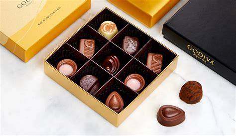 Godiva Pralinen in eleganter Verpackung
