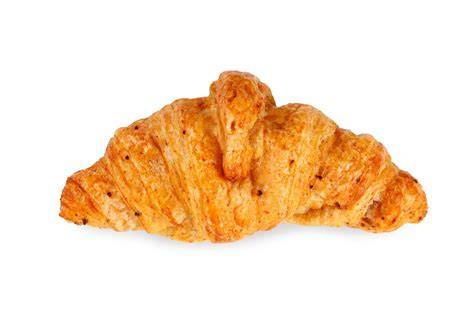 Gold Croissant Anhänger auf weißem Hintergrund