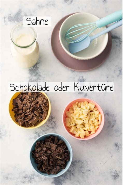 Gold Schokolade Ganache - Zutaten und Textur