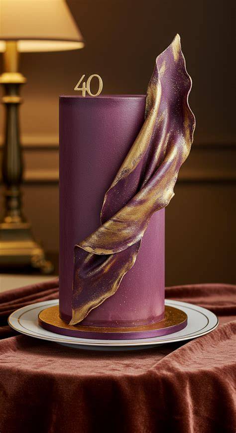 Gold bepinselte Fondant-Details und Modellierschokolade mit Goldpuder