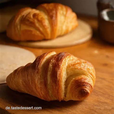 Goldbraun gebackenes Dinkel Croissant auf Backblech