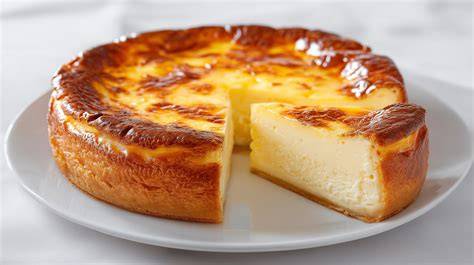 Goldbrauner Käsekuchen in Springform