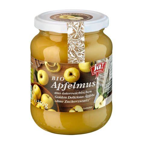 Golden Delicious Apfel und Apfelmus