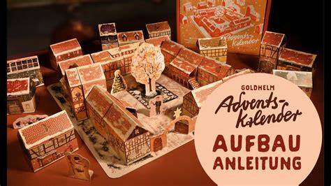 Goldhelm Adventskalender Bastelset und aufgebautes Schmuckstück