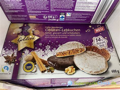Goldora Lebkuchen auf Oblatenboden