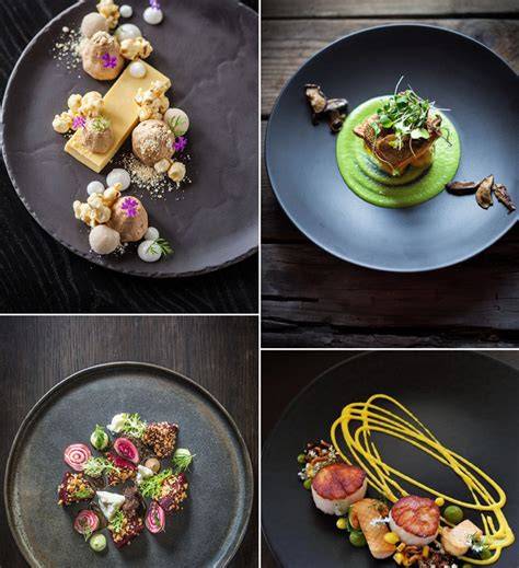 Gourmet-Teller mit Fischdesserts und Begleitweinen
