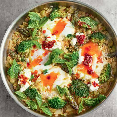 Grünes Paprika Gericht: Shakshuka mit Paprika
