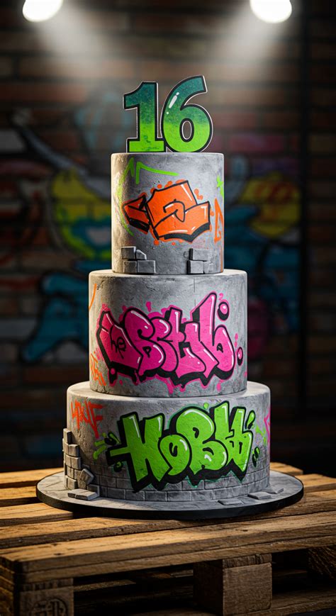 Graffiti Torte: Aufbau und Querschnitt
