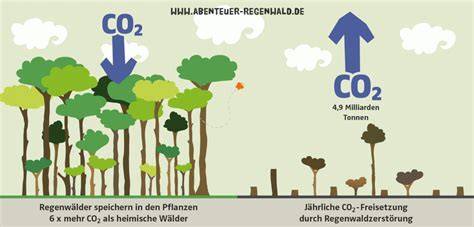 Grafik: Auswirkungen der Palmölproduktion auf Regenwald und Klima