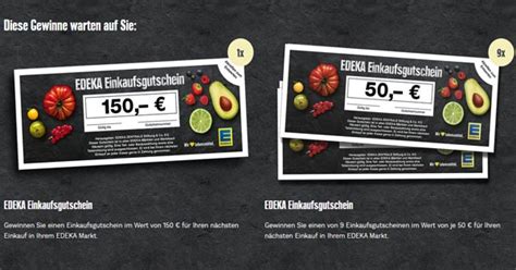 Grafik: Gewinnspiel - 5 x 1000€ EDEKA Gutscheine