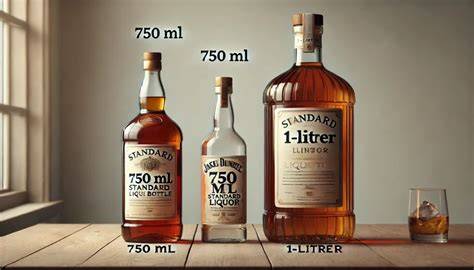Grafik: Größenvergleich 500 ml, 750 ml, 1 l - wie viel Mischung passt hinein