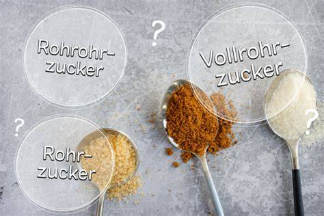 Grafik: Herstellungsstufen von Vollrohrzucker zu weißem Rohrzucker