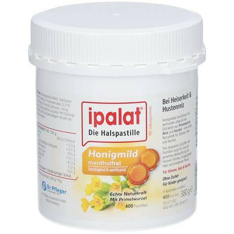 Grafik: Inhaltsstoffe und Nährwerte von Ipalat Honigmild