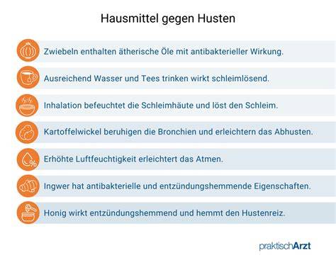 Grafik: Natürliche Hausmittel gegen Husten - Anwendungsmöglichkeiten
