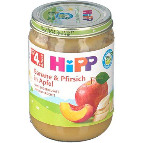 Grafik: Obst-Einführung nach Monaten (Apfel, Birne, Banane, Pfirsich usw.)