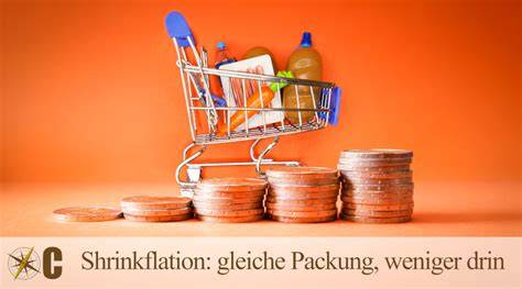 Grafik: Shrinkflation - gleiche Packung, weniger Inhalt