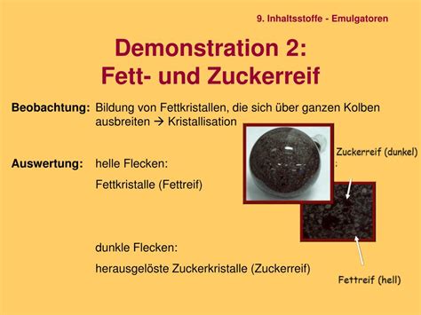 Grafische Übersicht: Unterschiede zwischen Fettreif und Zuckerreif
