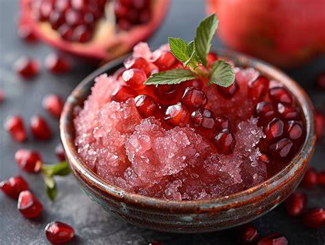 Granatapfel-Eis-Mengen-Tabelle