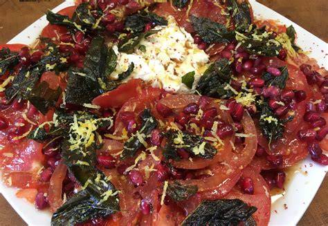 Granatapfelsirup und Tomaten, Zutatenkombination