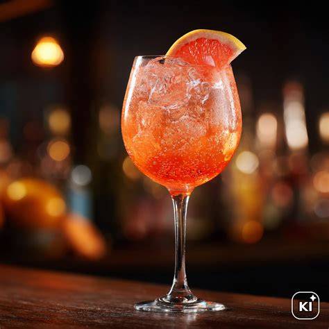 Grapefruit und Aperol Zutaten auf Holzbrett