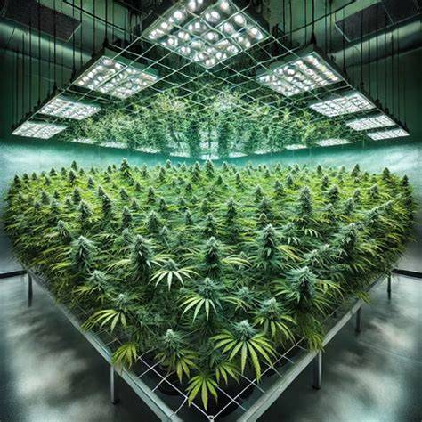 Green Gelato Pflanzen im Indoor-Grow mit ScrOG-Netz
