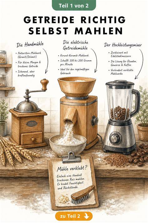 Grieß selber mahlen Infografik