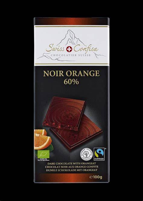 Großformatige Flachtafel Bio Orangen-Schokolade