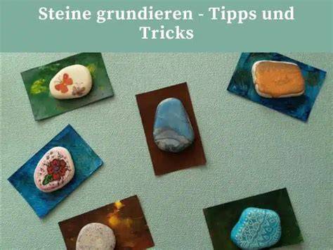 Grundieren von Steinen mit Pinsel und Sprühlack