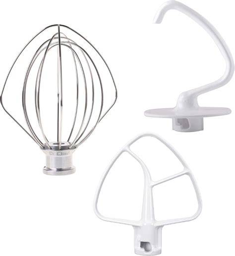 Grundlegendes Zubehör von KitchenAid: Schneebesen, Knethaken, Flachrührer, Flexirührer
