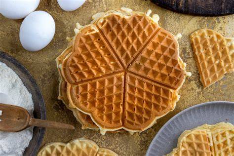 Grundzutaten für Waffelteig ohne Butter