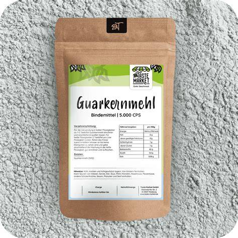Guarkernmehl Verdickungsmittel - Darstellung der Guarpflanze und des Guarkernmehls