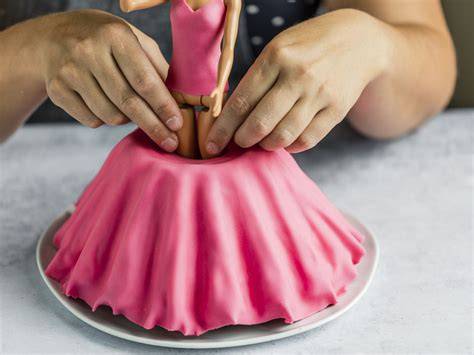 Gugelhupf als Basis für Barbie Torte Rock