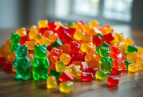 Gummibärchen im Tumbler während Beschichtung