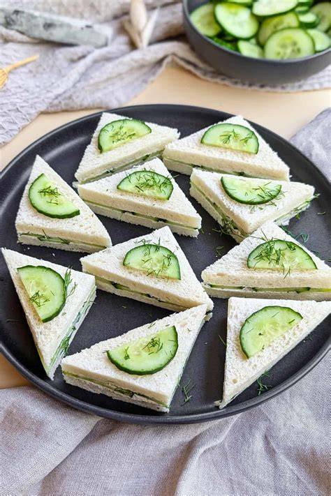 Gurken auf Sandwich und zur Brotzeit